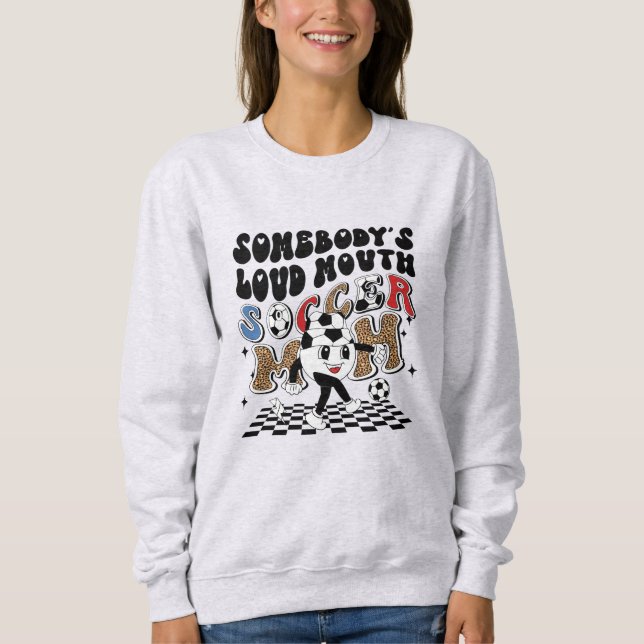 Fun Soccer Maman Sweatshirt de football personnali (Devant)