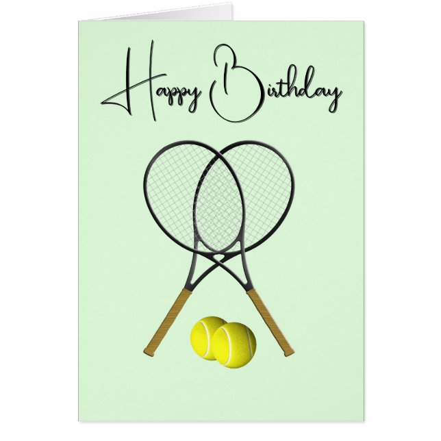 Fun Spin on Opponents Tennis Birthday  (Devant)