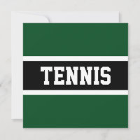 Fun Sporty Été Vert gras TENNIS Lettres Texte