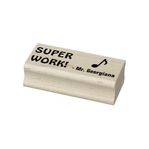 Fun "SUPER WORK !" Marquage du tampon en caoutchou