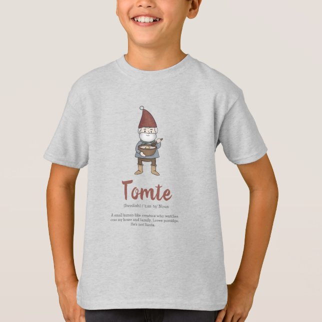Fun Swedish Tomte Gnome Définition T-shirt (Devant)