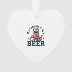 Fun T-Shirt Patriotique Bière Froide Vintage Vecto