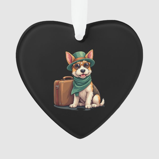 Fun Traveling Dog with Bag Graphic for Suitcase Lo (devant)