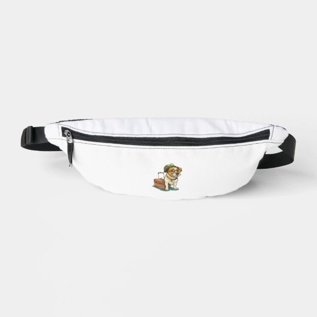 Fun Travellers Chien avec sac Graphic pour valise  (Recto)