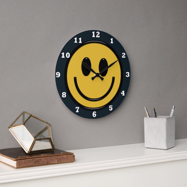 Fun visage Hippie horloge murale (Bureau)