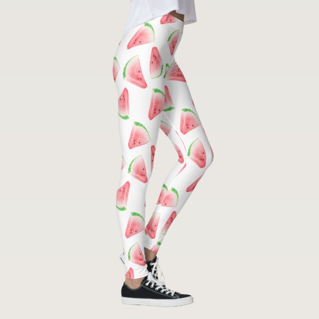 Fun Watermelon Motif tous-sur-impression Leggings (Droite)