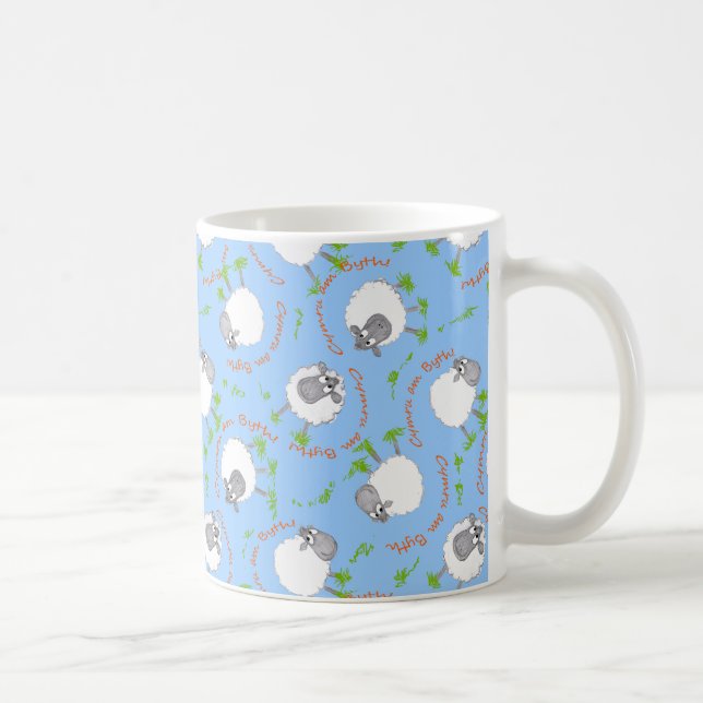Fun Welsh Sheep Custom Coffee Mug (Droite)