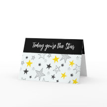 Fun Whimsical Stars Ajouter un nom Bonne carte d'a