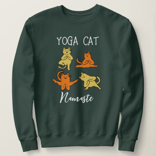 Fun Yoga Chat Collage Sweatshirt Cadeau pour Amour (Design devant)