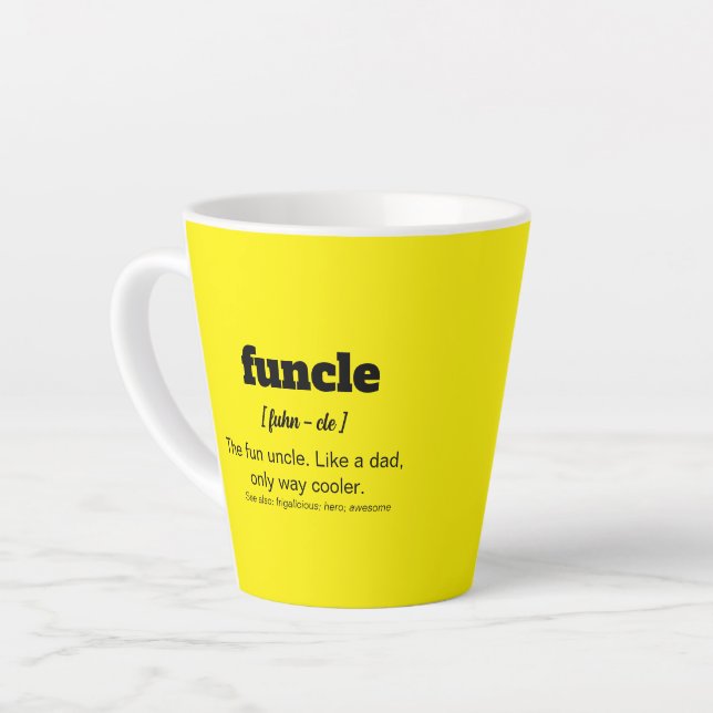 Funcle, Fun Oncle vitré Mug être le plus grand onc (Angle gauche)