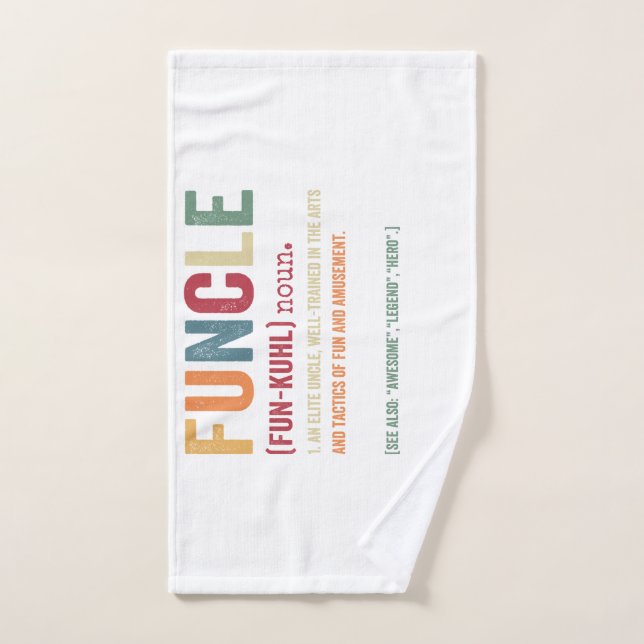 Funcle Funny Uncle Définition, Magnifique Héros De (Serviette à main)