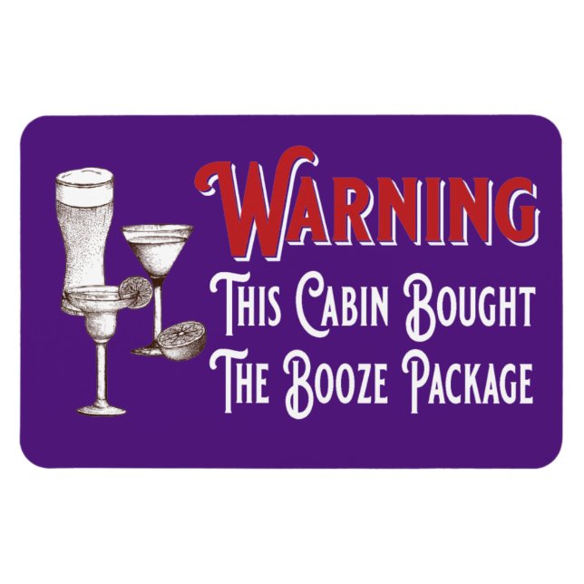 Fundy Booze violet Cabine Porte Croisière Magnet n (Horizontal)