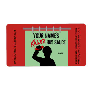 Funemade Maison Sauce Chaude Étiquettes Tueur Pers