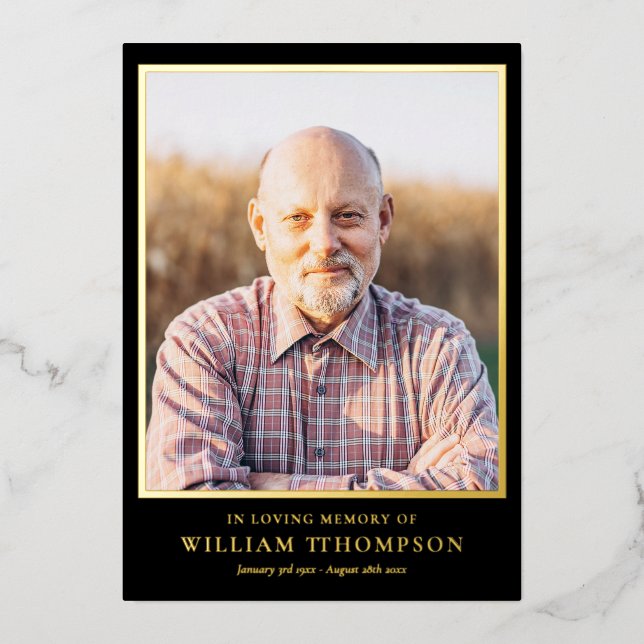 Funérailles Célébration De Vie Programme D'Huile D (Recto)