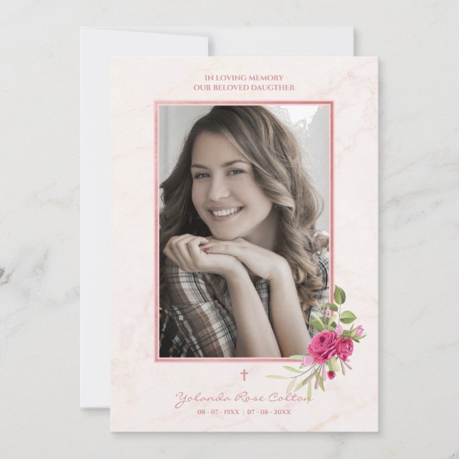 Funérailles commémoratives aimées une couronne en  (Devant)