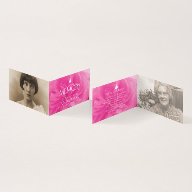 Funérailles en mémoire amoureuse rose rose carte p (Inside and Outside)
