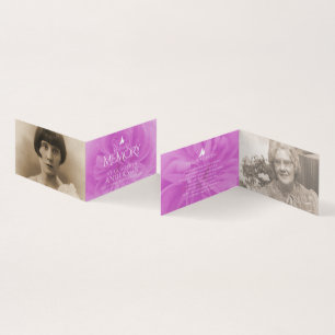 Funérailles en mémoire d'amour prière rose / carte