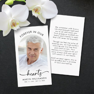 Funérailles Forever Hearts Scripts photo Cartes de