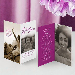 Funérailles nos coeurs pour toujours violet carte