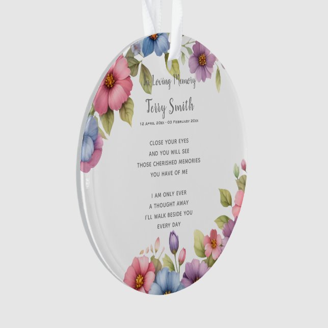 Funérailles / Ornement commémoratif (devant)