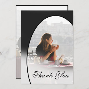 Funérailles Photo personnelle Élégant Merci simple