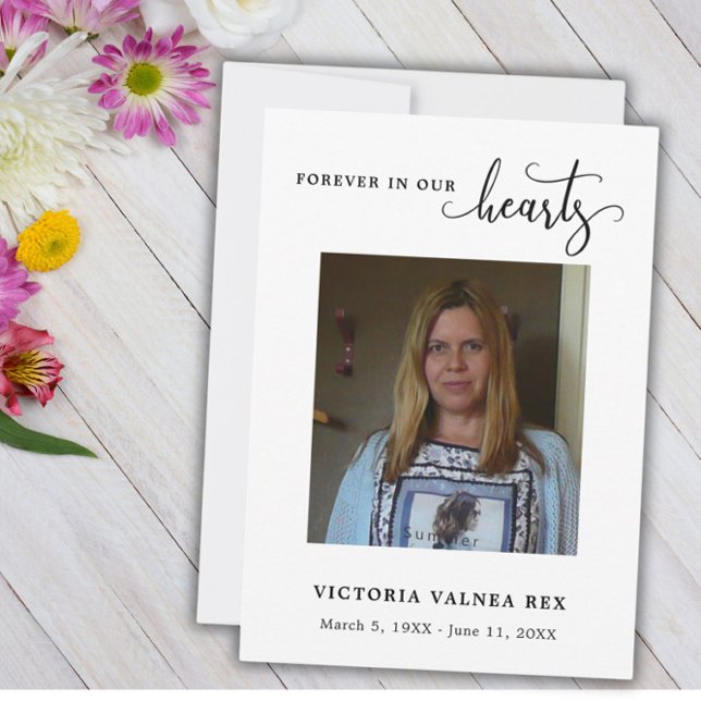 Funérailles Photo Sympathy Grief Carte de remercie (Créateur téléchargé)