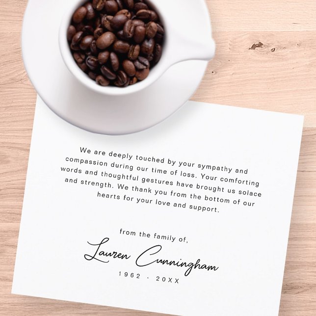 Funérailles Simples Minimalistes Modernes Noir et  (Créateur téléchargé)