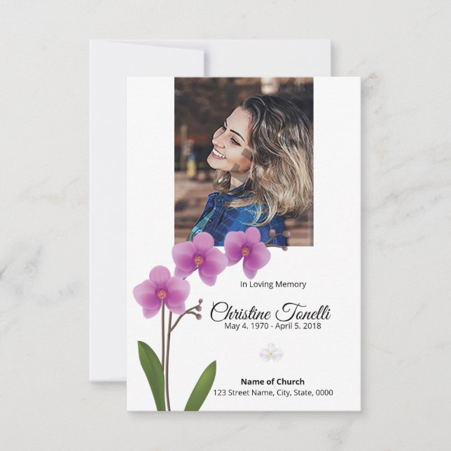 Funeral Prayer Card template  (Devant)