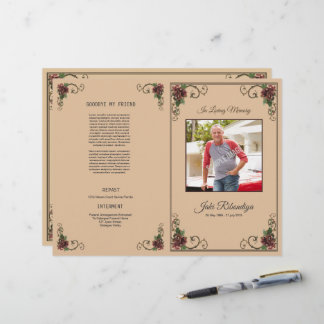Funeral Program Flyer Template
