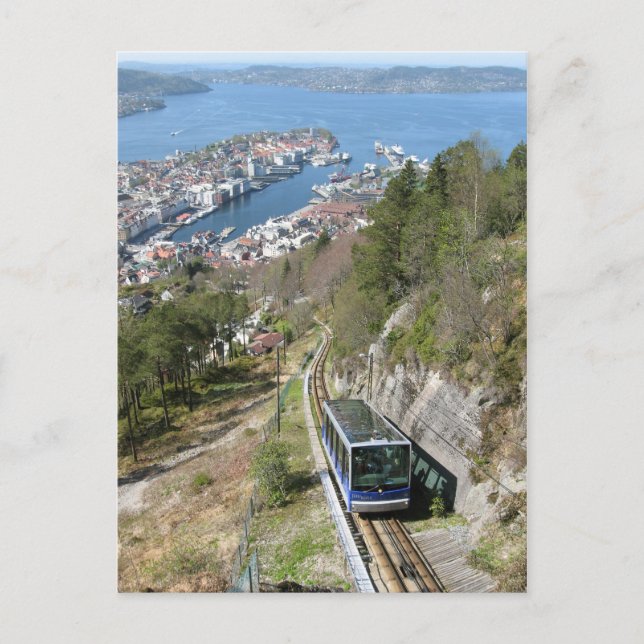 Funiculaire à Bergen Carte postale (Devant)