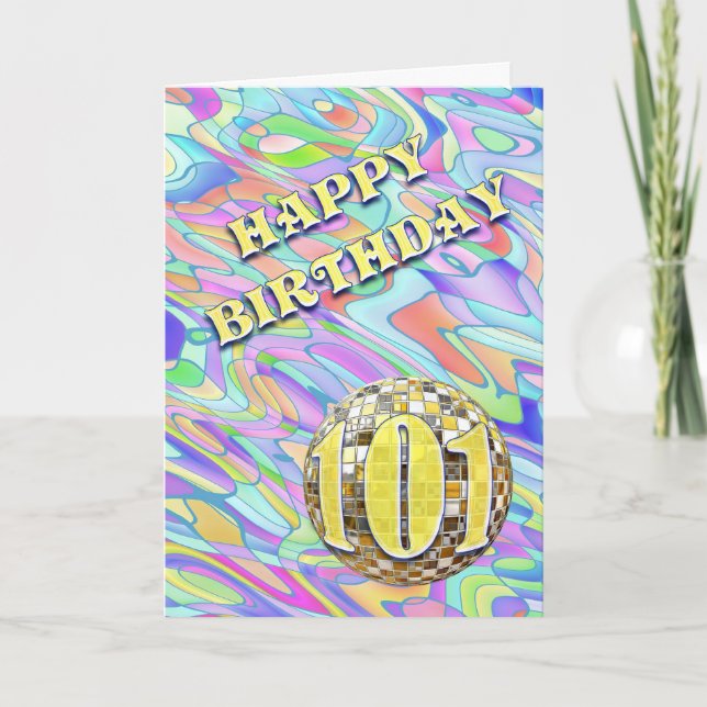 Funky abstrait 101 carte d'anniversaire (Devant)