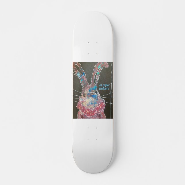 Funky art abstrait lapin lapin skateboard pont (Devant)