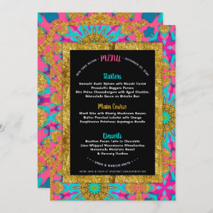 Funky Boho Rave Glam Menu Modèle