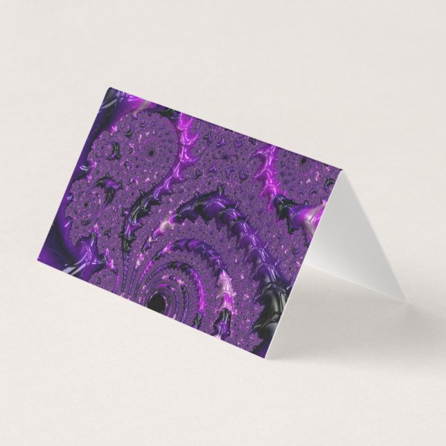 Funky Bold Boho Violet Abstrait Fractal Numérique (Front)