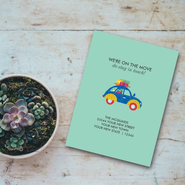 Funky Car Moving Faire-part (Créateur téléchargé)