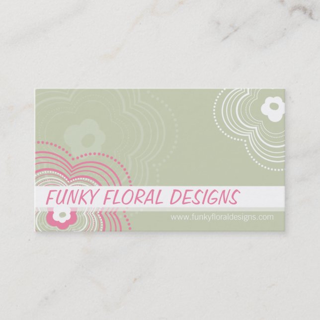 FUNKY CARTE DE VISITE :: fleur funky 10L (Devant)
