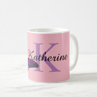 Funky Chic Butterfly Monogram Café Mug