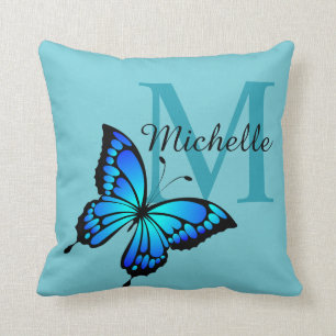 Funky Chic Butterfly Monogram Lancer oreiller