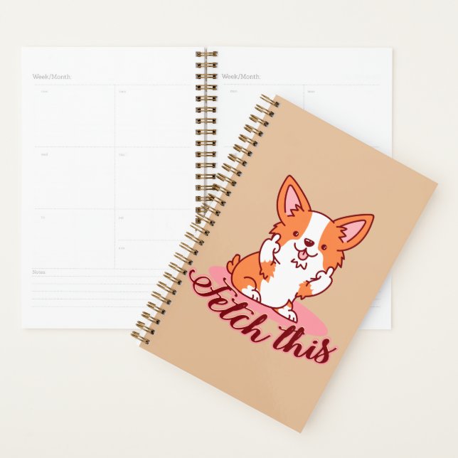 Funky Corgi Chien moyen Dog Extraire ceci (Devant avec enveloppe)
