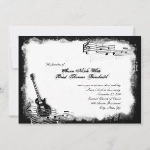 Funky Electric Guitar Music Faire-part de mariage