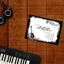 Funky Electric Guitare Music Faire-part de mariage