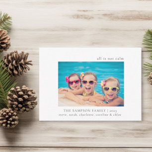 Funky Famille Noël Tout N'Est Pas Calme Carte phot
