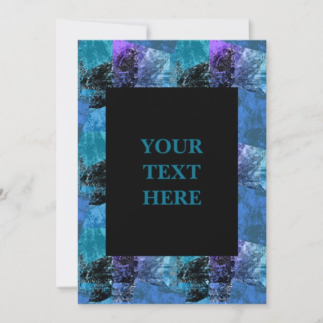 Funky Halftone Zine Style Grunge Invitation (Devant)