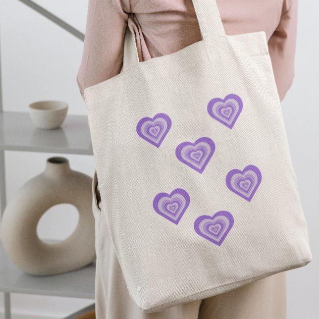 Funky Heart 2000s Y2K 90s Retro Purple Sac fourre- (Créateur téléchargé)