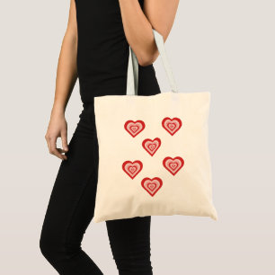 Funky Heart 2000s Y2K 90s Sac fourre-tout rouge ré