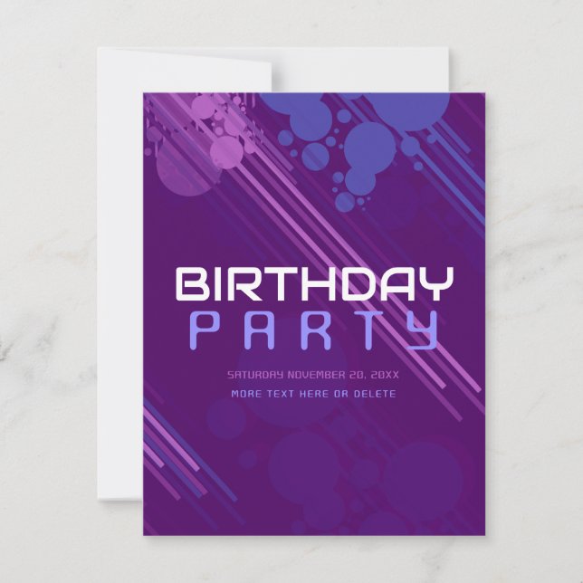 Funky House Party Invitation d'anniversaire (Devant)
