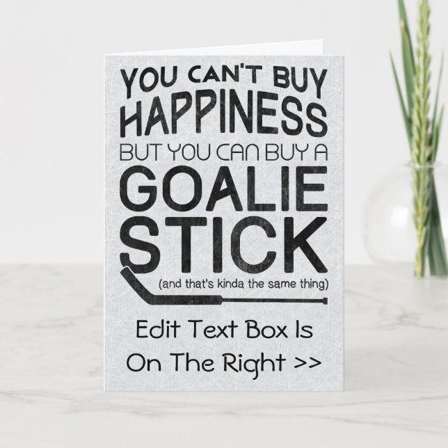 Funky Ice Hockey Goalie Carte de voeux (Devant)