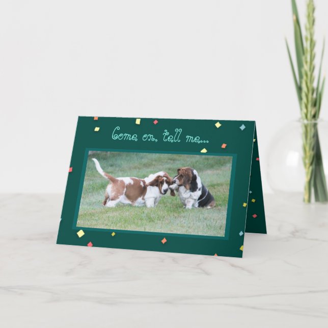 Funky "In Dog Years" Carte d'anniversaire avec Bas (Devant)