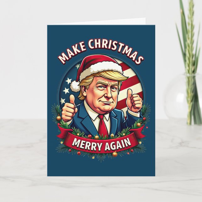 Funky Joyeux Noël Donald Trump Carte de Noël (Devant)