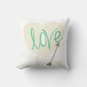 Funky Love Heart Flèches Jeter Coussin Oreiller